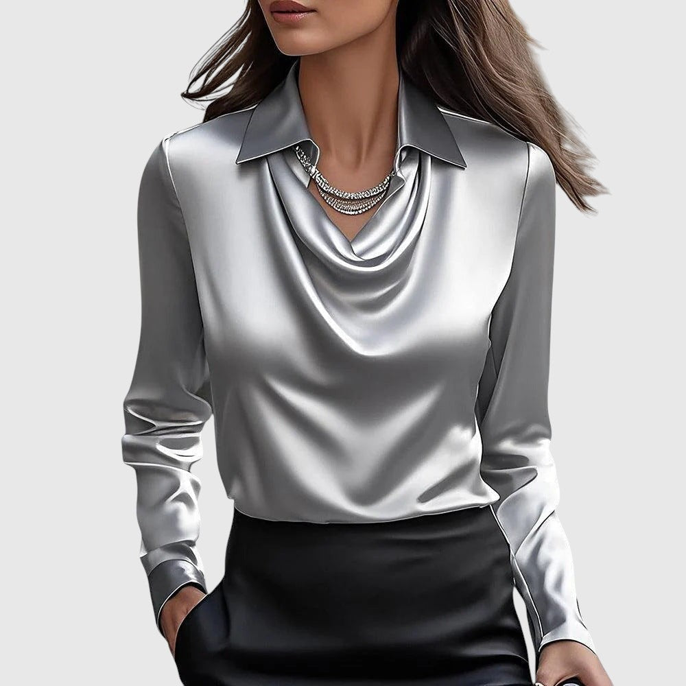 Adela | Eleganta blūze ar zīda efektu