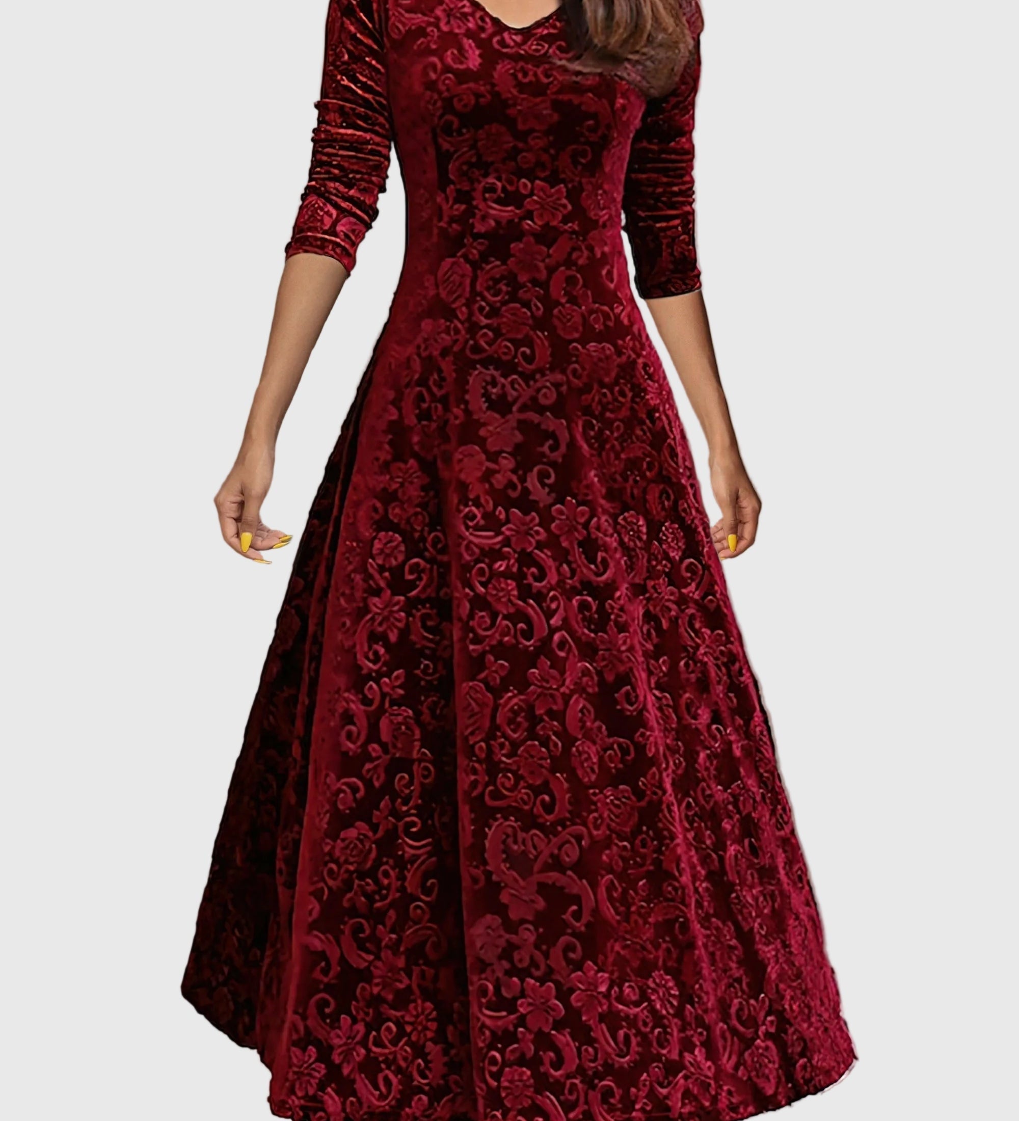 Nensija | Svētku zamšādas elegances kleita