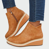 Panna | Melnas platformas ādas kurpes sievietēm