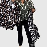 Noor | Eleganta blūze ar grafisku rakstu