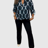 Noor | Eleganta blūze ar grafisku rakstu