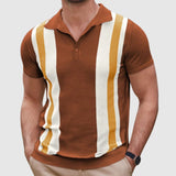 Deivids | Retro polo krekls ar slaidinošām svītrām