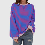 Petra | Svītraina, brīva, garām piedurknēm blūze