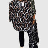 Noor | Eleganta blūze ar grafisku rakstu