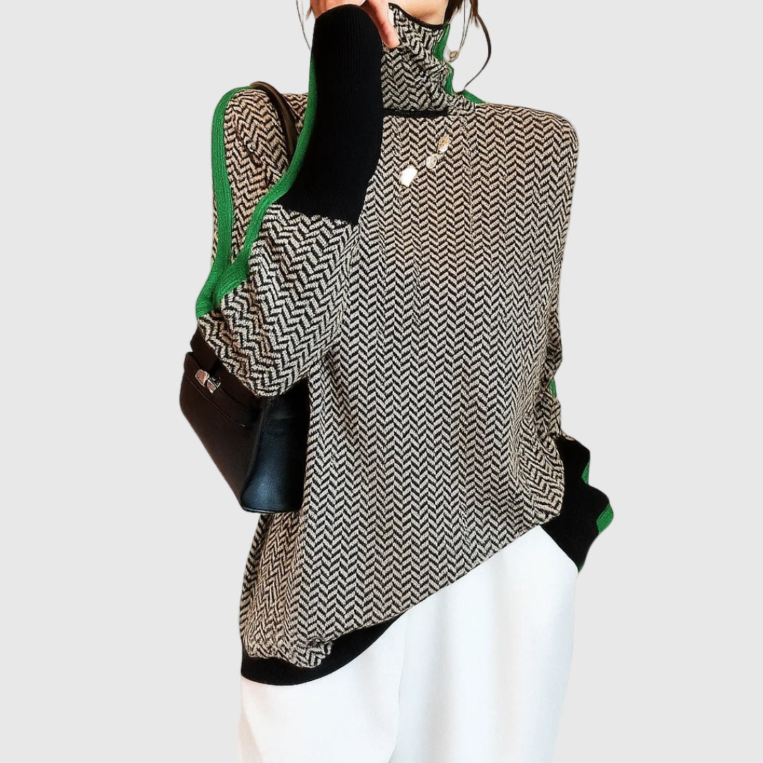 Martina | Martina™ džemperis ar apkakli un augstu apkakli