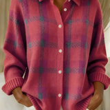 Anna | Mīksts rūtains adīts kardigans