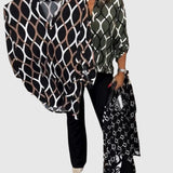 Noor | Eleganta blūze ar grafisku rakstu