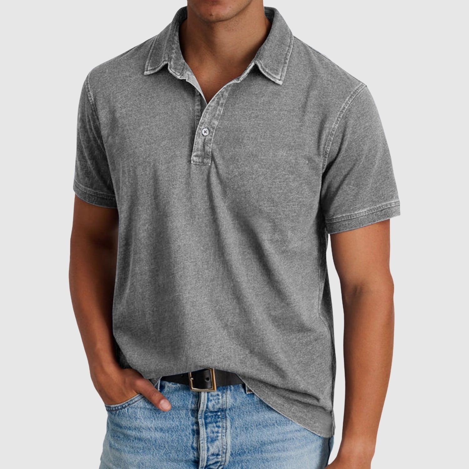 Nándors | Retro stila ērts polo krekls