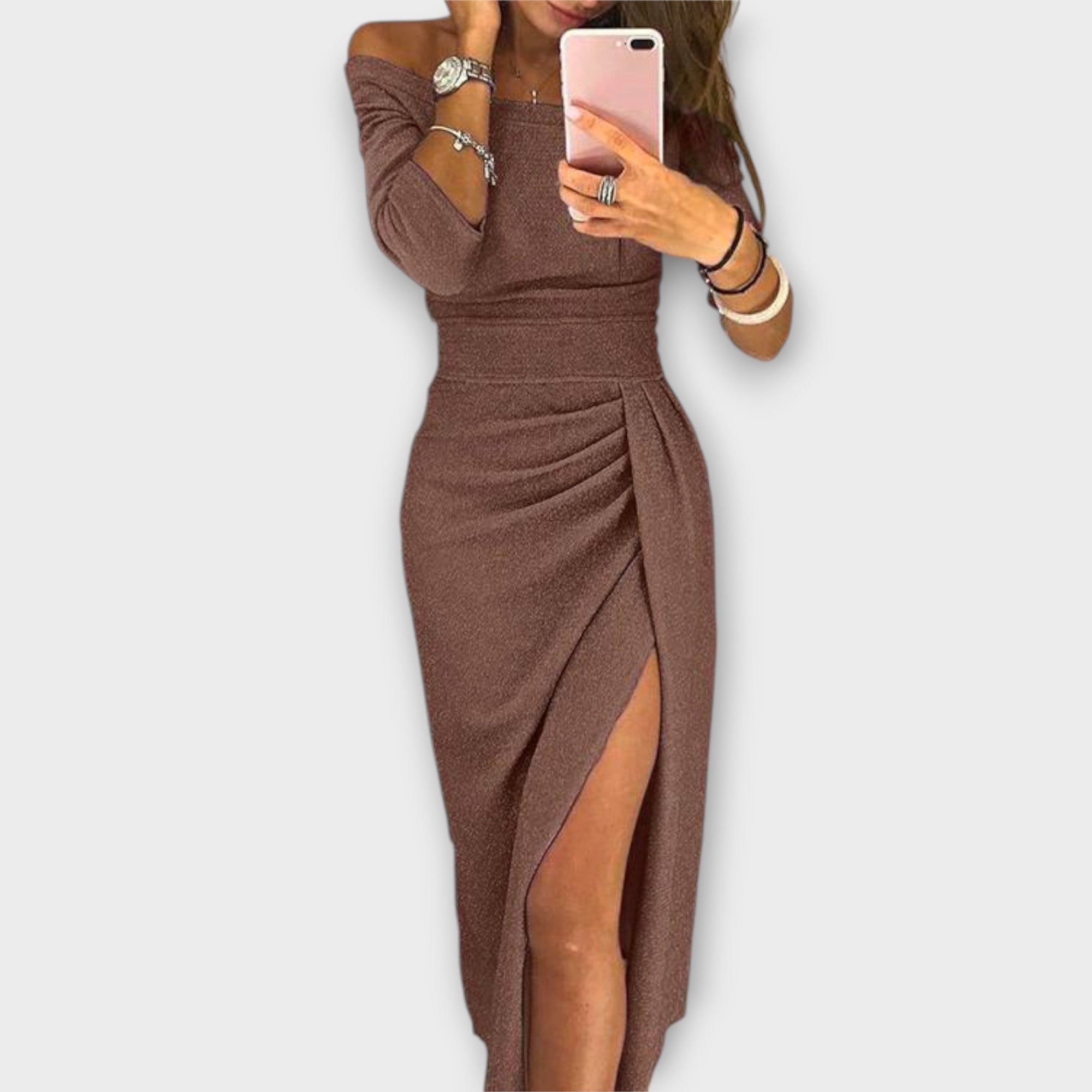 Lena | Eleganta sieviešu kleita bez lencītēm