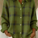 Anna | Mīksts rūtains adīts kardigans