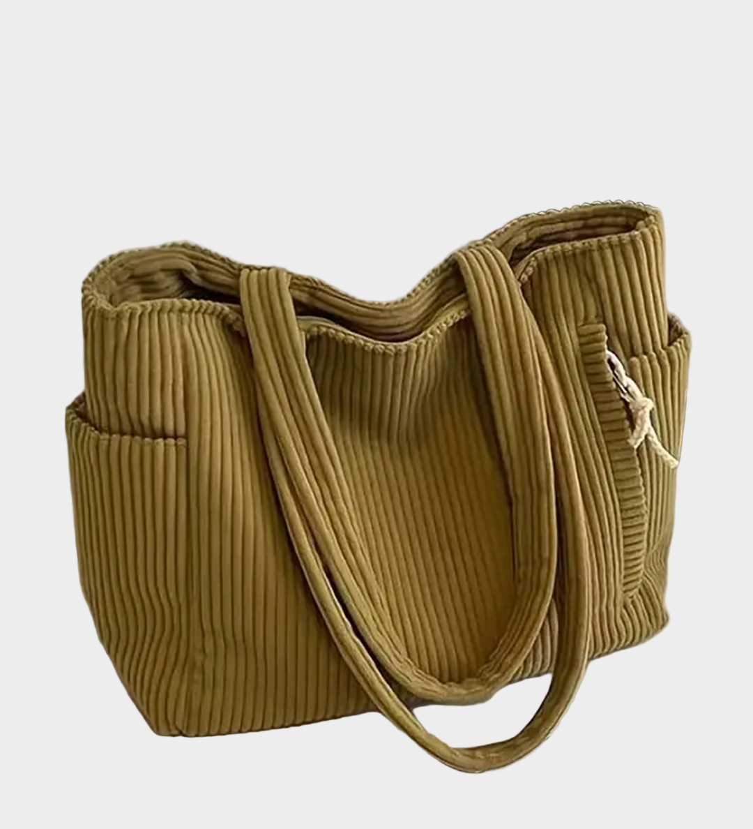 Dóra | Zaļi svītraina tekstila soma ikdienas lietošanai