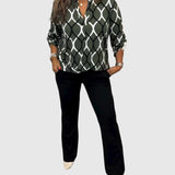 Noor | Eleganta blūze ar grafisku rakstu