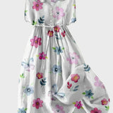 Vanda | Krāsaina pavasara kleita ar ziedu rakstu