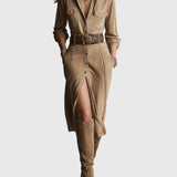 Sofija | Eleganta zamšādas kleita