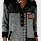 Vellora | Krāsaina paneļu kleita ar pogām