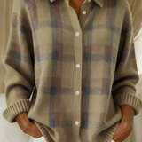 Anna | Mīksts rūtains adīts kardigans