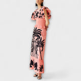 Ilona | Tropiski elegants bezpiedurkņu tops