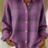 Anna | Mīksts rūtains adīts kardigans