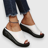 Améli | Mīkstas mākslīgās ādas koka tupeles sandales