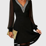 Violeta | Slaidinoša eleganta kleita ar V veida kakla izgriezumu