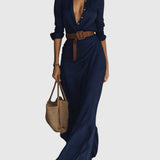 Klara | Eleganta garā kleita ar jostu