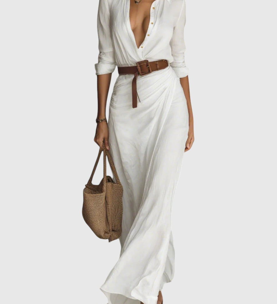 Klara | Eleganta garā kleita ar jostu