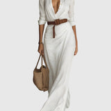 Klara | Eleganta garā kleita ar jostu