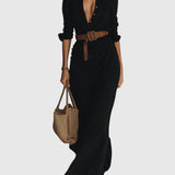 Klara | Eleganta garā kleita ar jostu