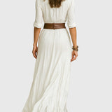 Soléan | Eleganta krokota midi kleita