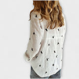 Nadia | Stilīga, eleganta kokvilnas-lina blūze