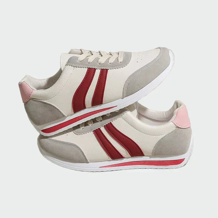 Roze | Vīriešu baltas kedas ar zilām detaļām