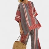 Luca | Vidusjūras stila kleita ar margrietiņu rakstu