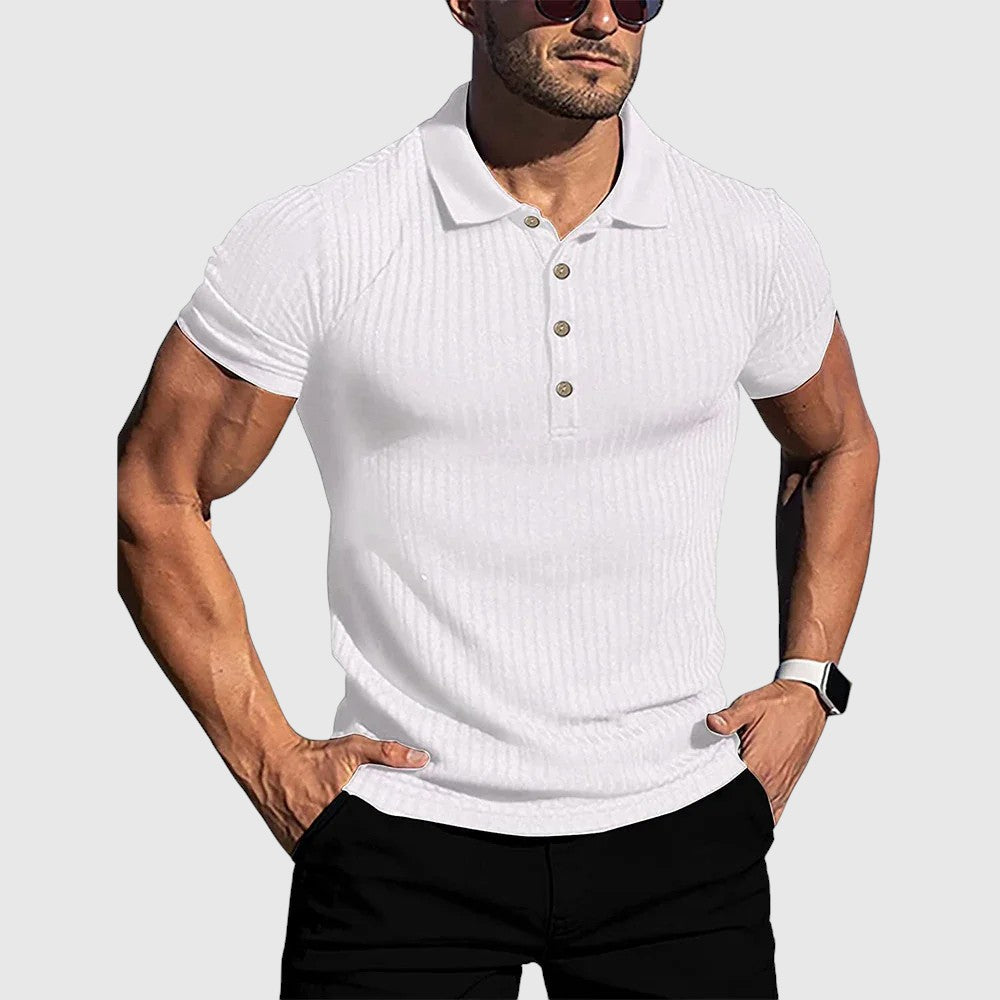Henrik | Elegants svītrains vīriešu polo krekls