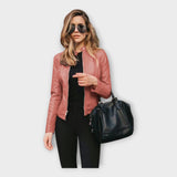 Roze | Eleganta ādas jaka ikvienam gadījumam