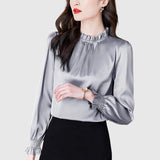 Jana | Eleganta zīda blūze ar izsmalcinātām detaļām