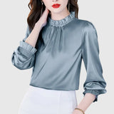 Jana | Eleganta zīda blūze ar izsmalcinātām detaļām