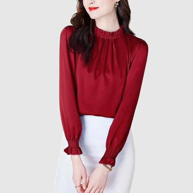 Jana | Eleganta zīda blūze ar izsmalcinātām detaļām