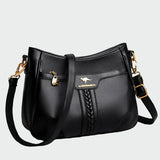 Petra | Eleganta melna sieviešu plecu soma