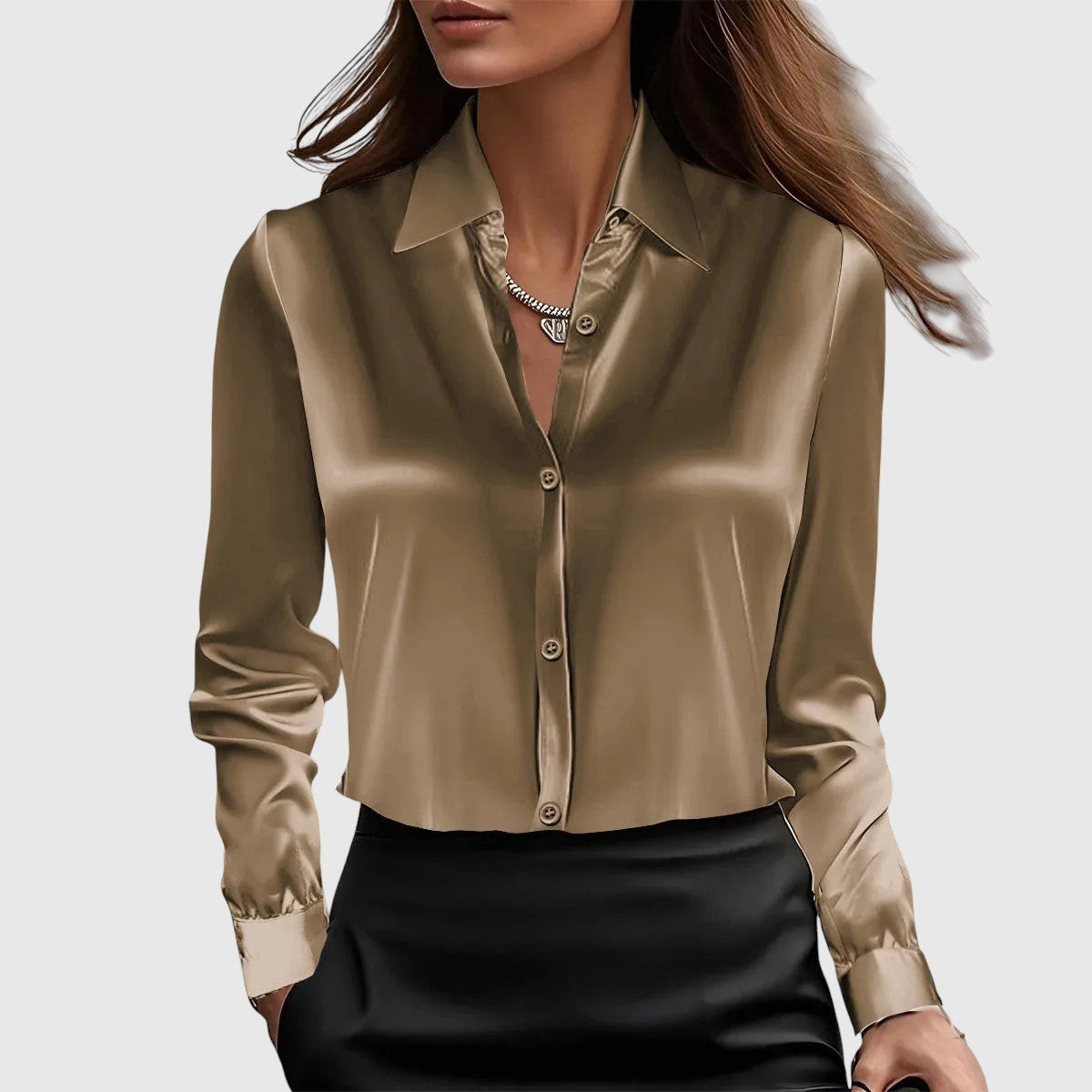 Lúcia | Elegants zīda krekls sievišķīgam izskatam