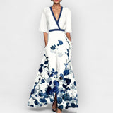 Réka | Eleganta puķaina maxi kleita