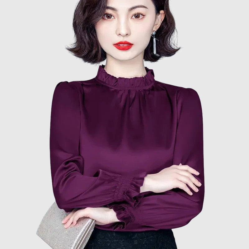 Jana | Eleganta zīda blūze ar izsmalcinātām detaļām