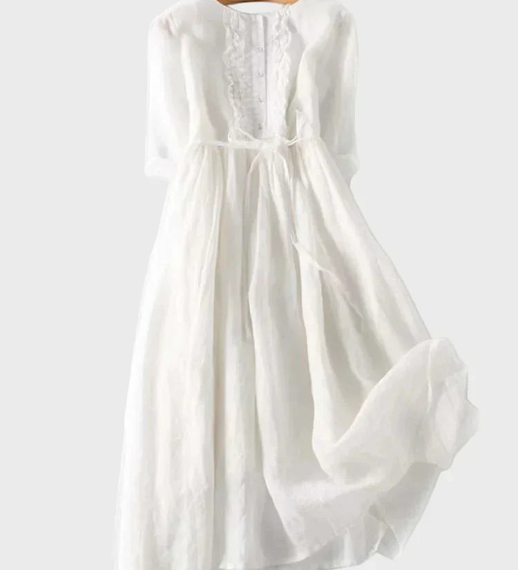 Noémi | Maigi zaļa, eleganta garā kleita