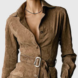 Liana | Grezna zamšādas midi kleita