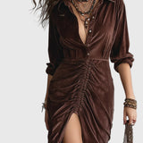 Melina | Samta eleganta vintage midi kleita