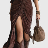 Melina | Samta eleganta vintage midi kleita