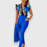 Vanda | Leoparda raksta blūze un bikses