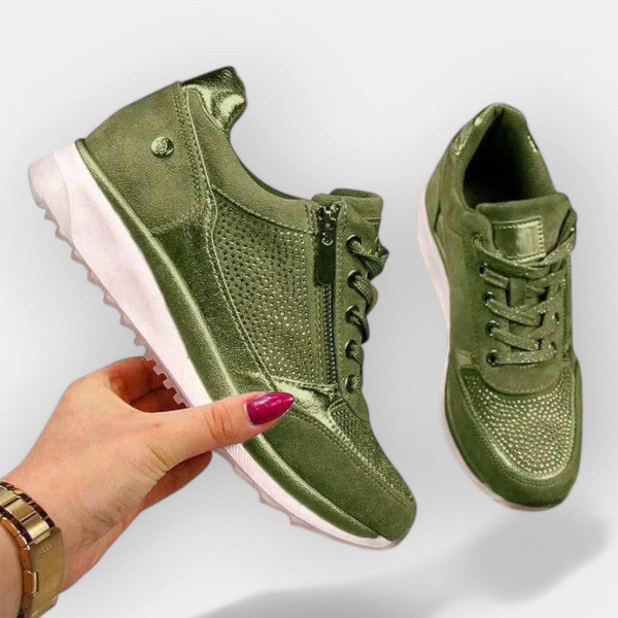 Zieds | Ērts sporta apavu dizains ar rāvējslēdzēju