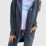 Gizel | Garš adīts mētelis ar kapuci