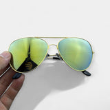 Emma | Krāsainas retro brilles ar zelta rāmjiem