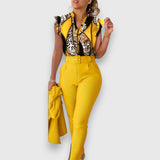 Vanda | Leoparda raksta blūze un bikses